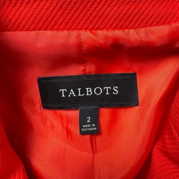 Talbots Oversized Red Blazer Jacket Size 2 - Picture 8 of 8